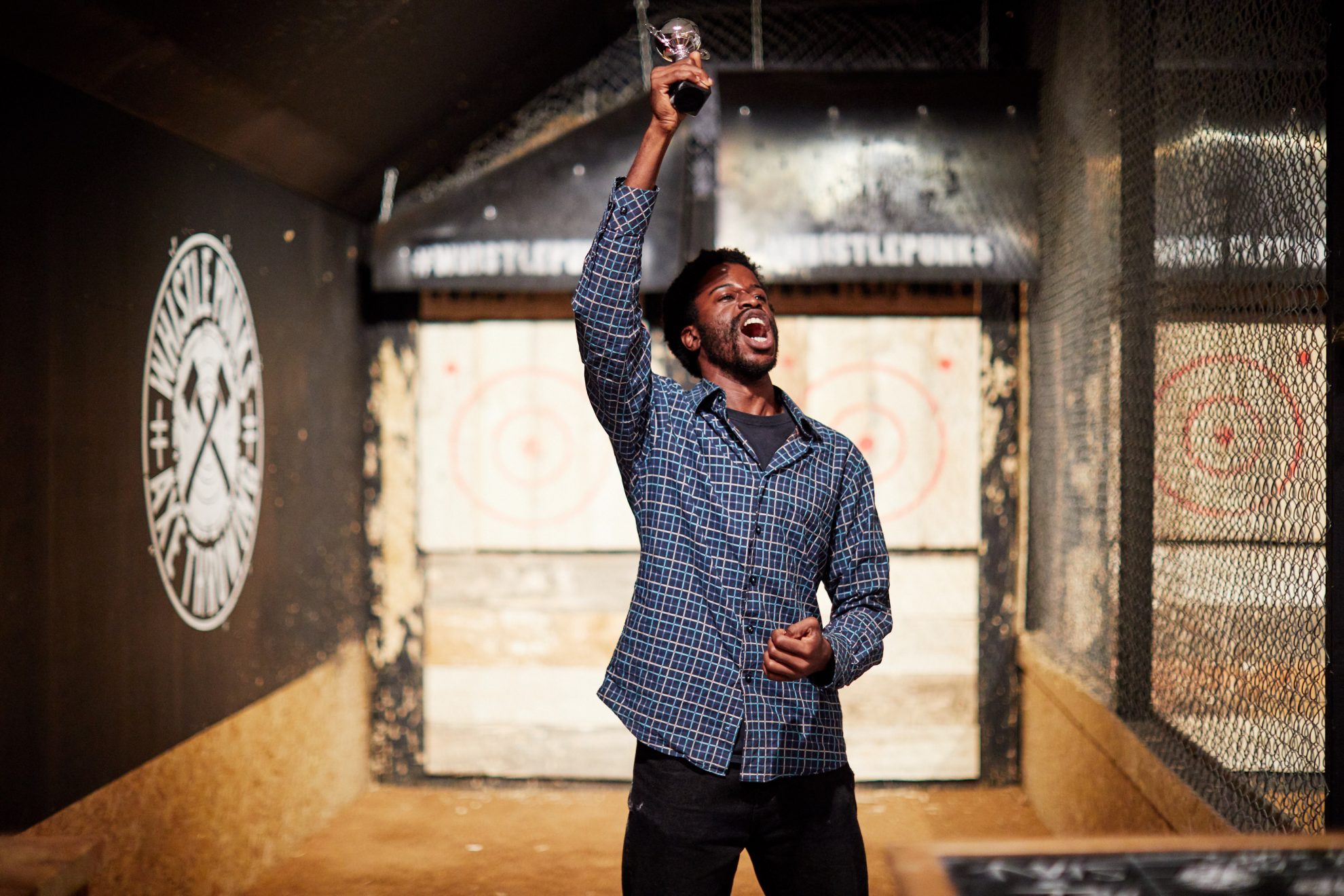 Bury the hatchet Axe throwing review, London Florence Derrick